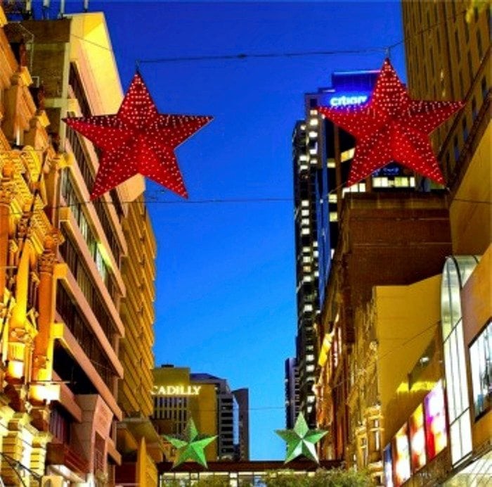 Large-scale Lighting Decorations for Christmas Pitt Street Mall