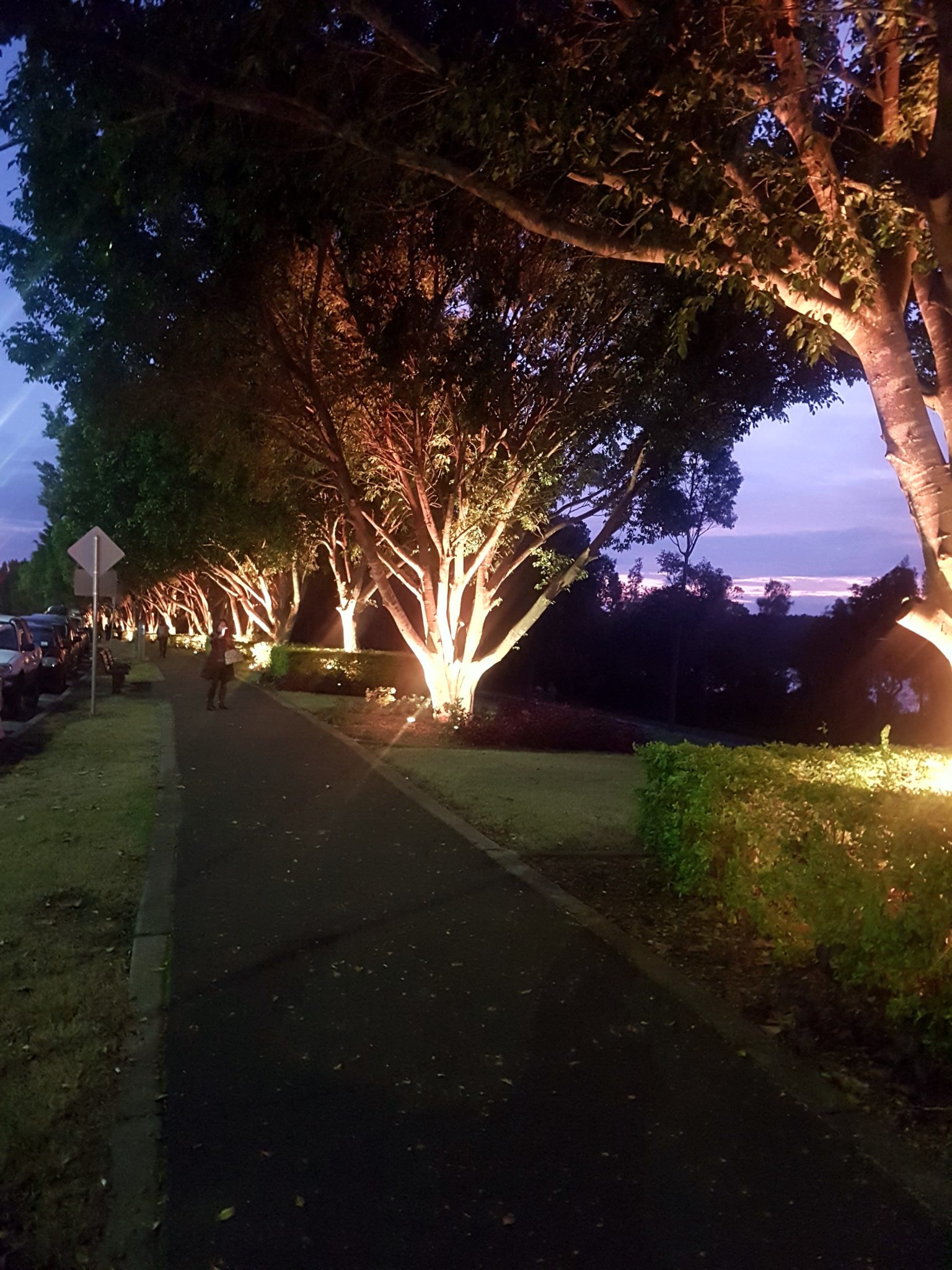 Limelight installed lighting for Rider Boulevard Rhodes